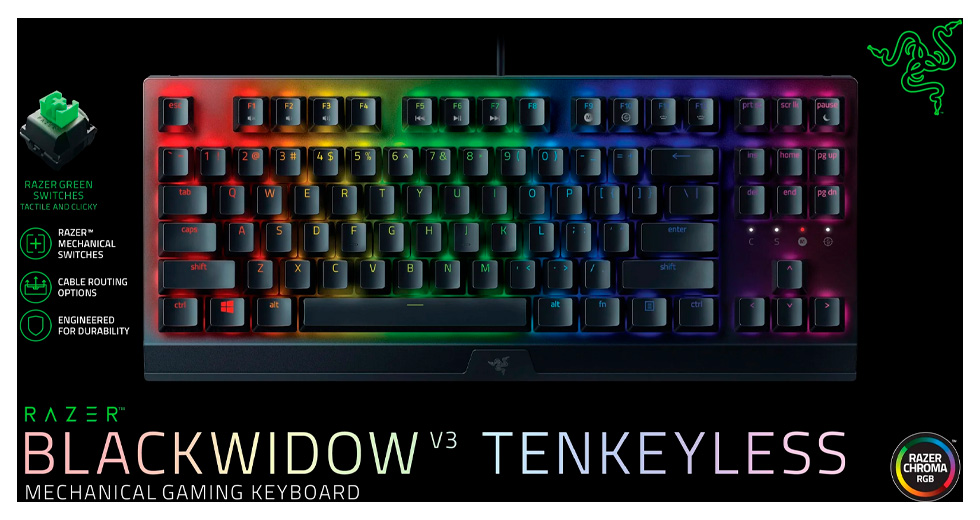 Tastatura cu fir Razer BlackWidow V3 TKL, RZ0303490700R3R1 / Mecanica photo 7