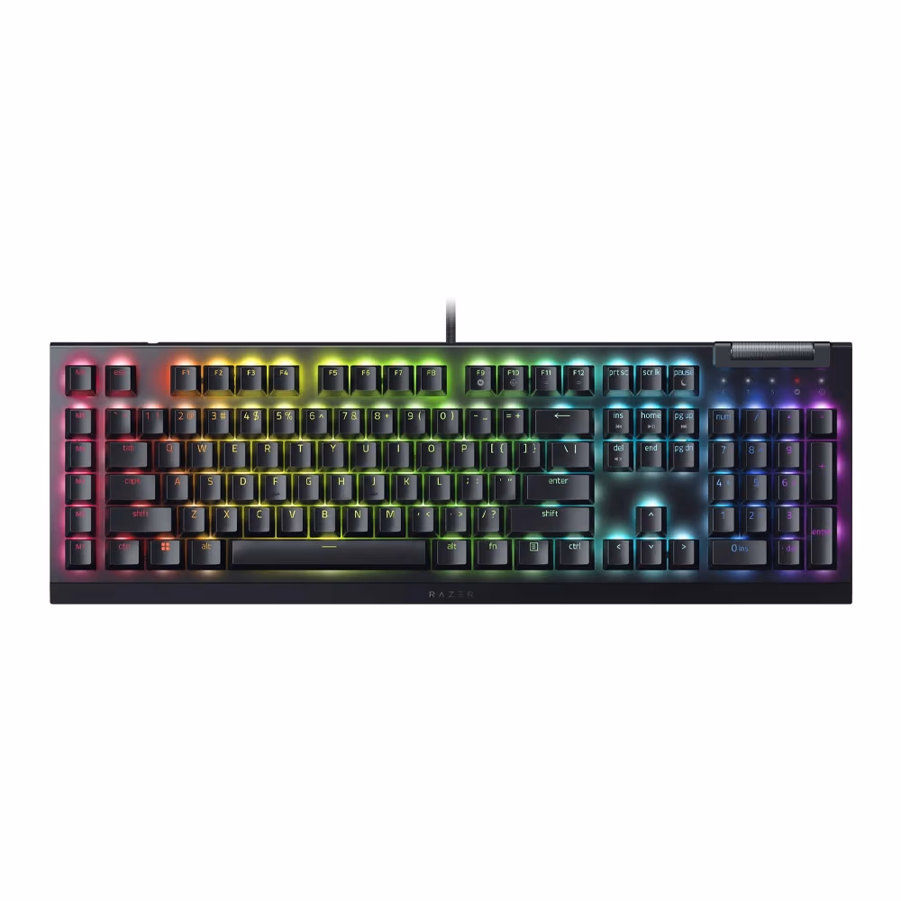 Клавиатура проводная Razer Mechanical BlackWidow V4 X RU Yellow Switch 