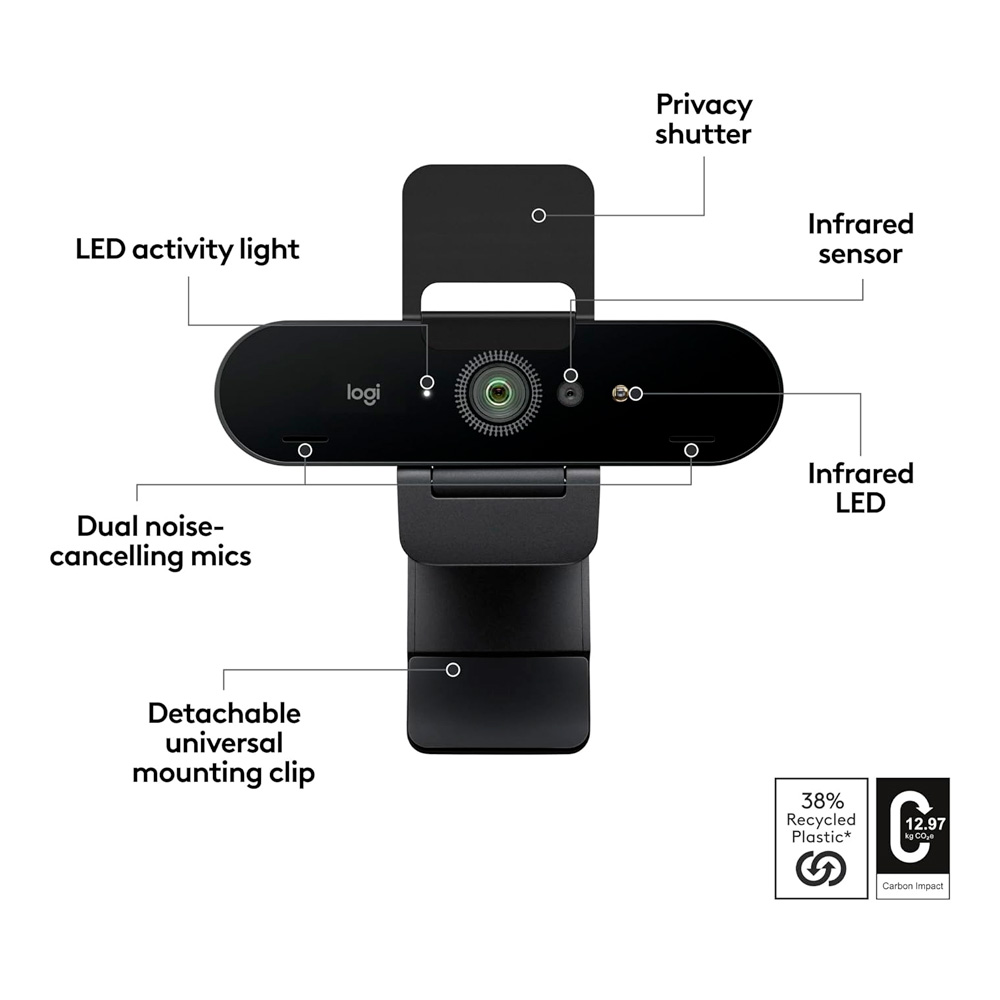 Camera Web Logitech Brio 4K Graphite (960-001718) photo 7