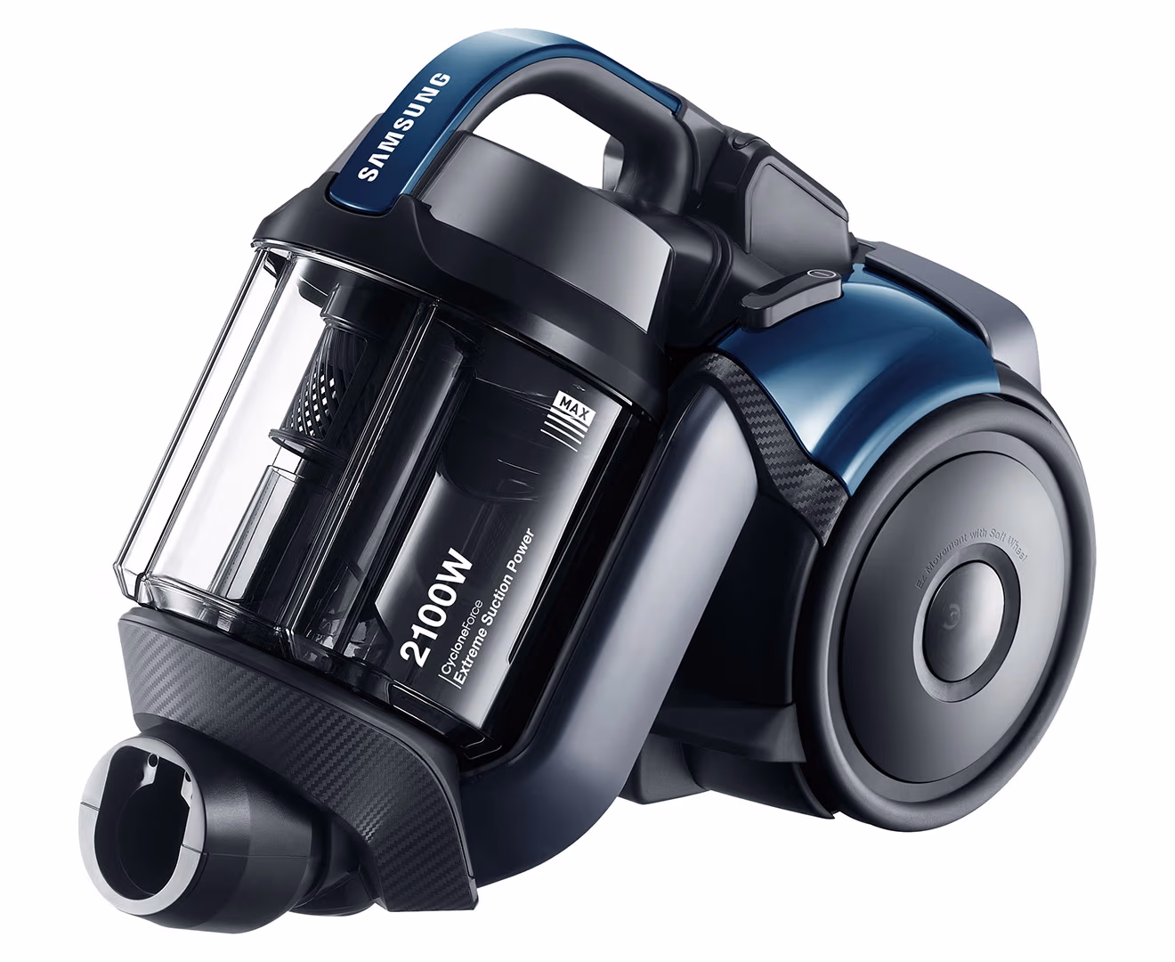 Aspirator cu container Samsung VC15F50HNRB, 1500 W, 81 dB, Albastru 