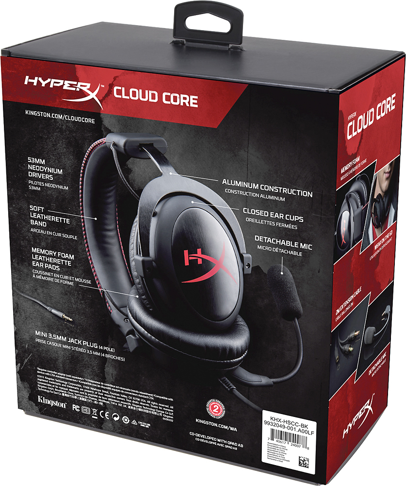 Căști HyperX Negru cu rosu Cu fir / Gaming / Negru cu rosu photo 4