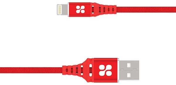 Кабель USB-A - Lightning Promate AISNERVELINKIRD 1.2 /1.2м /Красный photo 1