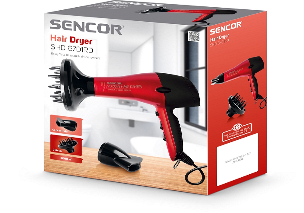 Uscator de par Sencor SHD6701RD 2000W Red photo 11