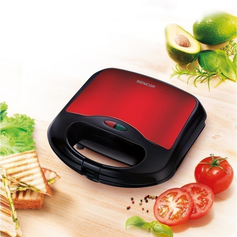 Waffle fier/Sandwich maker Sencor SSM 9404RD, 700 W, Rosu photo 5
