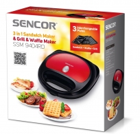 Waffle fier/Sandwich maker Sencor SSM 9404RD, 700 W, Rosu thumbnav 4