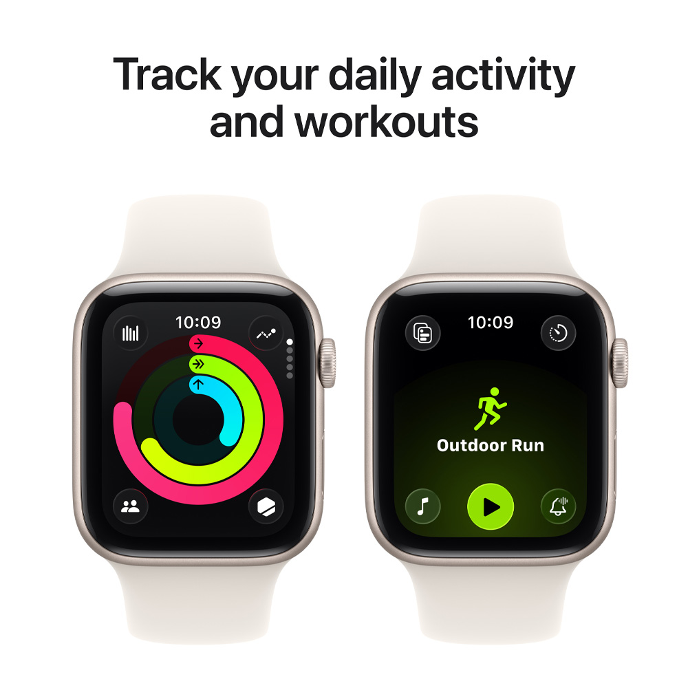 Ceas inteligent Apple Watch SE 3 GPS 40mm Starlight Aluminium Case with Starlight Sport Band - S/M photo 6