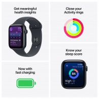 Ceas inteligent Apple Watch SE 3 GPS 40mm Midnight Aluminium Case with Midnight Sport Band - S/M  thumbnav 3