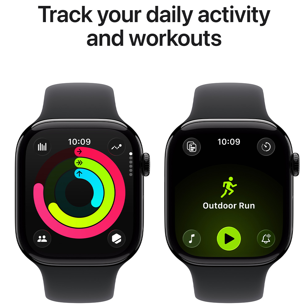 Ceas inteligent Apple Watch Series 11 GPS 42mm Jet Black Aluminium Case with Black Sport Band - S/M photo 4