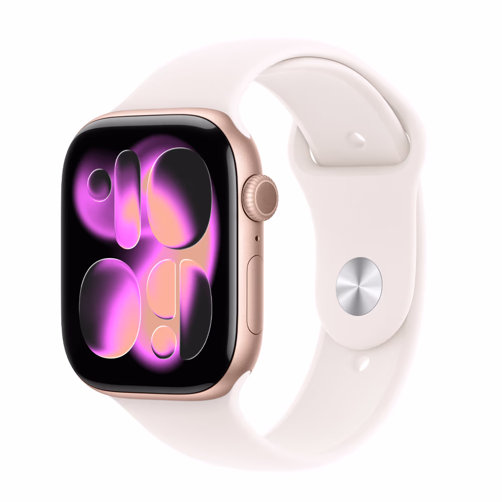 Ceas inteligent Apple Watch Series 11 GPS 42mm Rose Gold Aluminium Case with Light Blush Sport Band - S/M 
