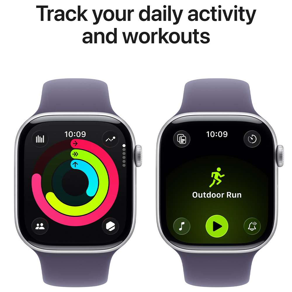 Ceas inteligent Apple Watch Series 11 GPS 42mm Silver Aluminium Case with Purple Fog Sport Band - S/M photo 4