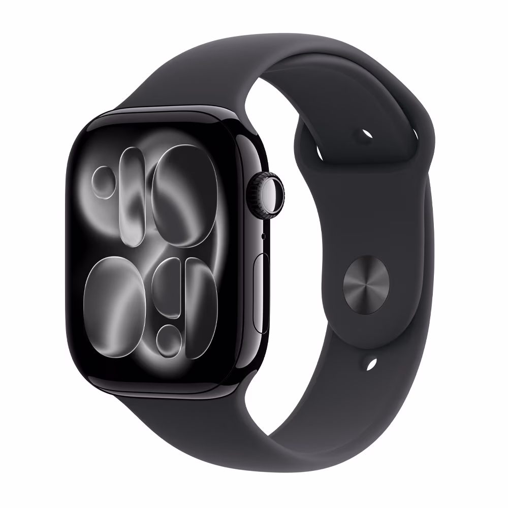 Ceas inteligent Apple Watch Series 11 GPS 46mm Jet Black Aluminium Case with Black Sport Band - M/L 