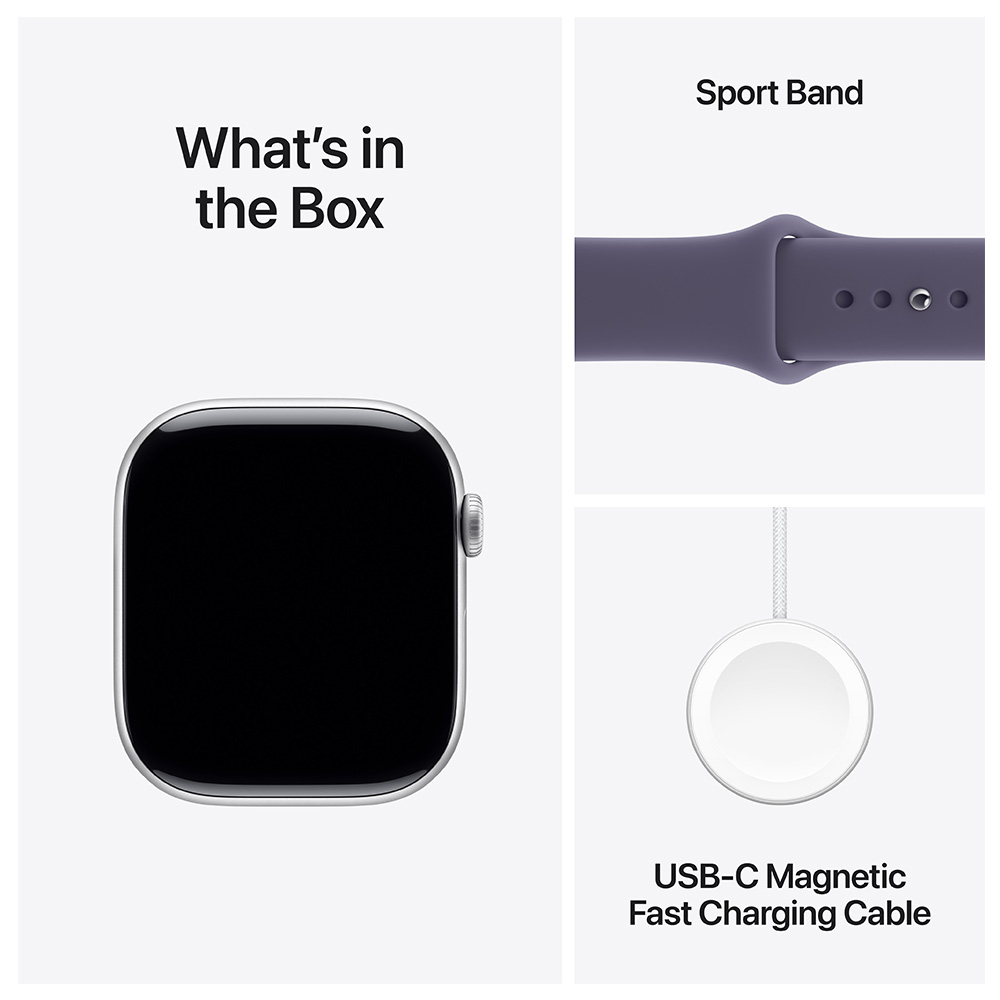 Ceas inteligent Apple Watch Series 11 GPS 46mm Silver Aluminium Case with Purple Fog Sport Band - S/M photo 8