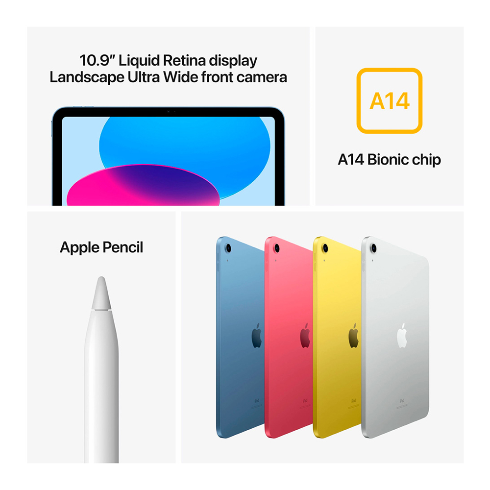 Планшет Apple iPad 2022 10.9 дюймов / Wi-Fi / 4 ГБ / 64ГБ / Blue photo 6