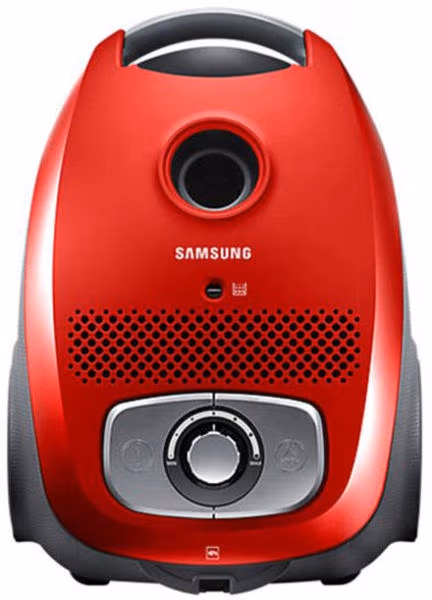 Пылесос с мешком Samsung VC07RVNJGRL, 750 Вт, 76 дБ, Красный 