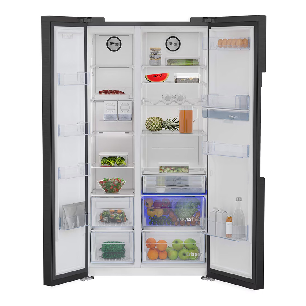 Frigider Side-by-Side Beko GN163241DXBRN / 576 l / 179 cm / E / Negru photo 3
