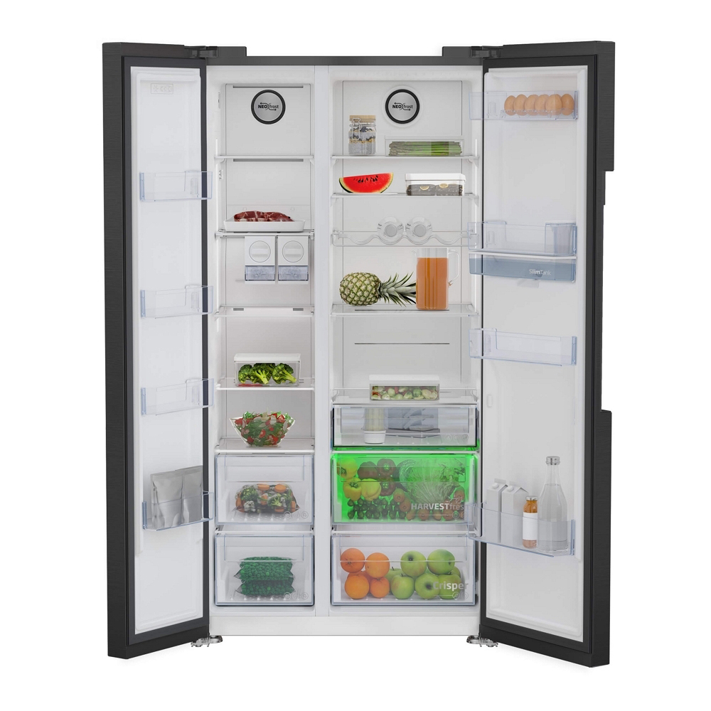 Frigider Side-by-Side Beko GN163241DXBRN / 576 l / 179 cm / E / Negru photo 5