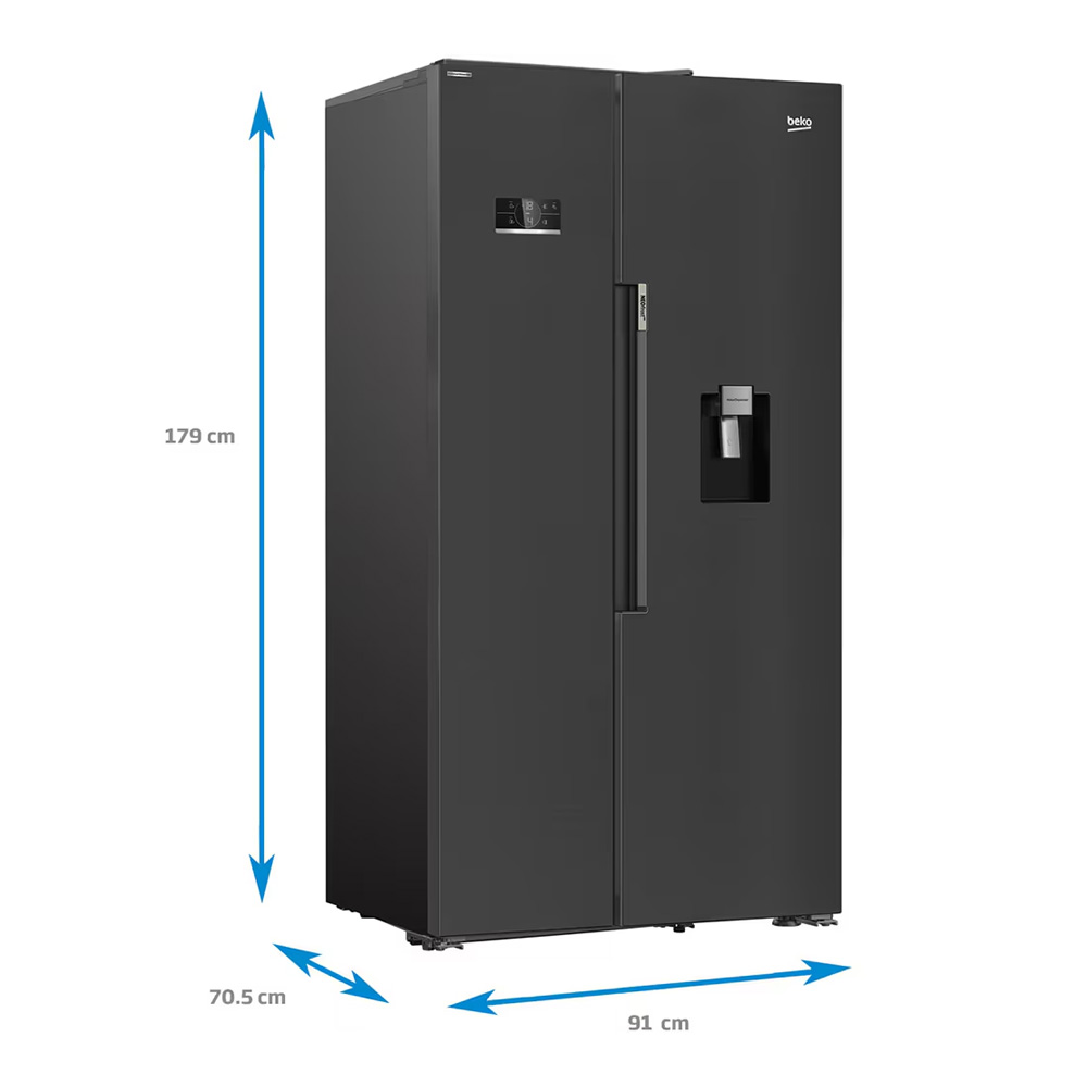Frigider Side-by-Side Beko GN163241DXBRN / 576 l / 179 cm / E / Negru photo 7