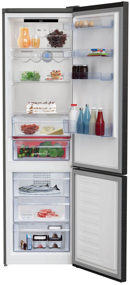 Frigider cu doua usi Beko RCNA406E40ZXBRN / 362 l / 202.5 cm / E / Inox photo 5