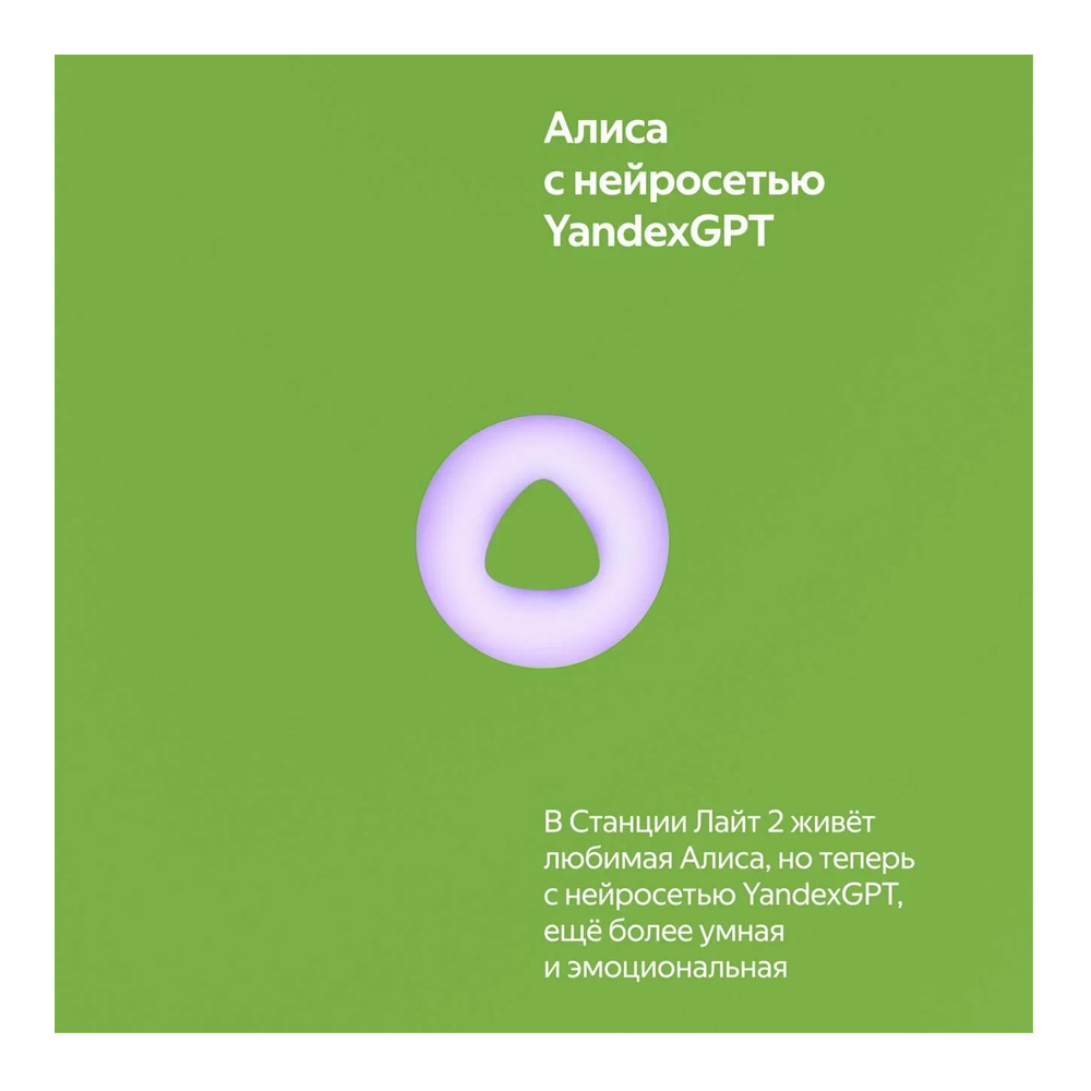 Умная колонка Yandex Station LITE 2 YNDX-00026 with Alisa Green photo 5