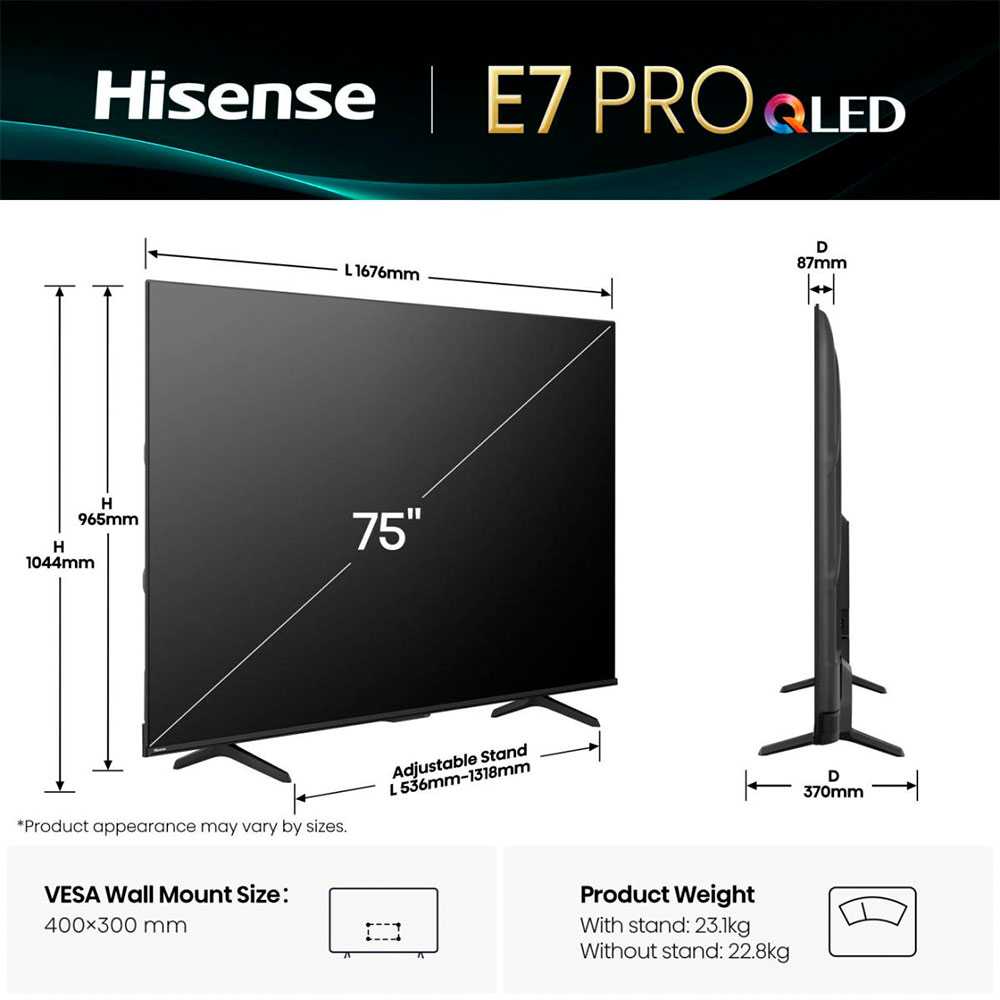 QLED телевизор Hisense 75E79Q PRO photo 2