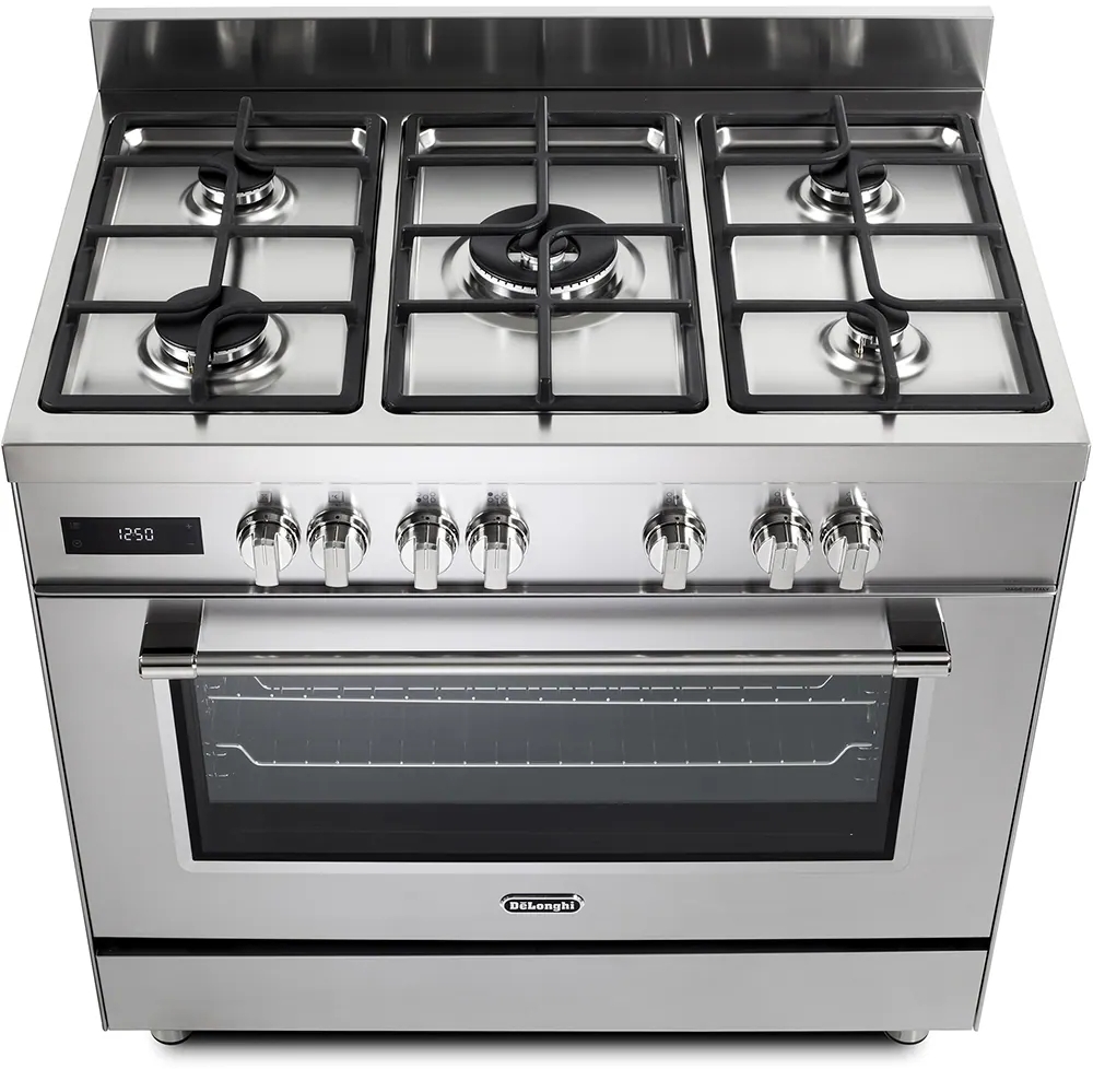 Газовая плита DeLonghi PRO 96 MX ED RO / 5 конфорок / 90 см / Нержавеющая сталь photo 2