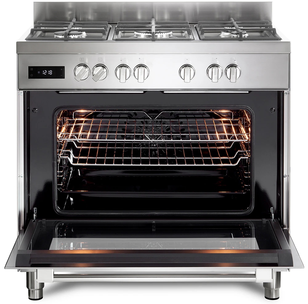 Газовая плита DeLonghi PRO 96 MX ED RO / 5 конфорок / 90 см / Нержавеющая сталь photo 3