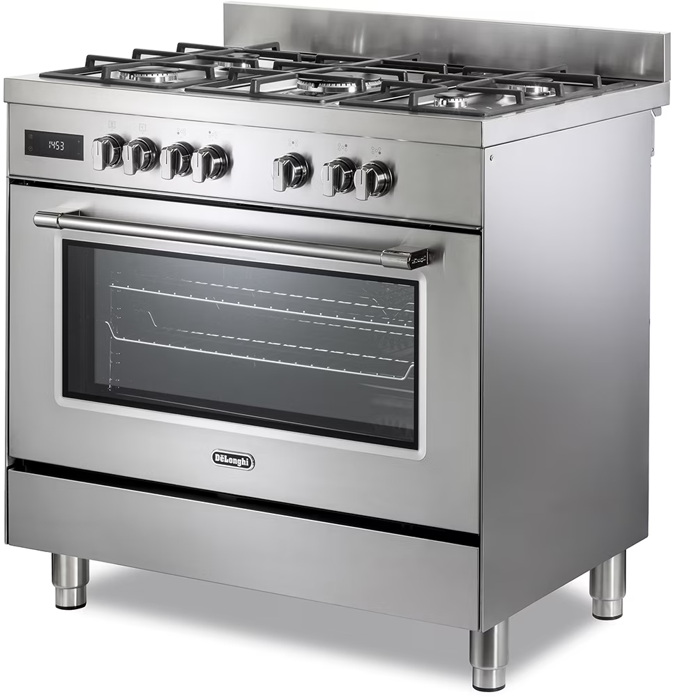 Газовая плита DeLonghi PRO 96 MX ED RO / 5 конфорок / 90 см / Нержавеющая сталь photo 4
