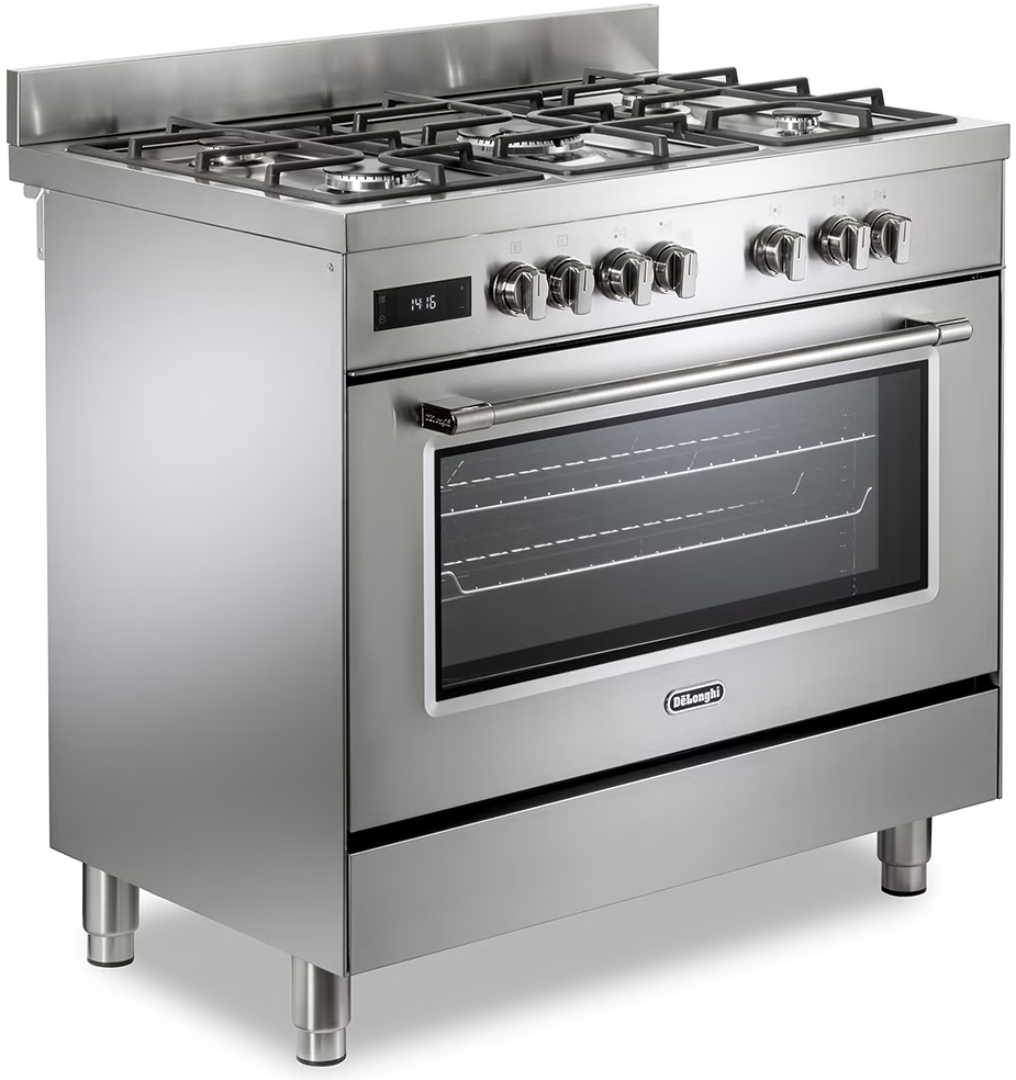 Газовая плита DeLonghi PRO 96 MX ED RO / 5 конфорок / 90 см / Нержавеющая сталь photo 5