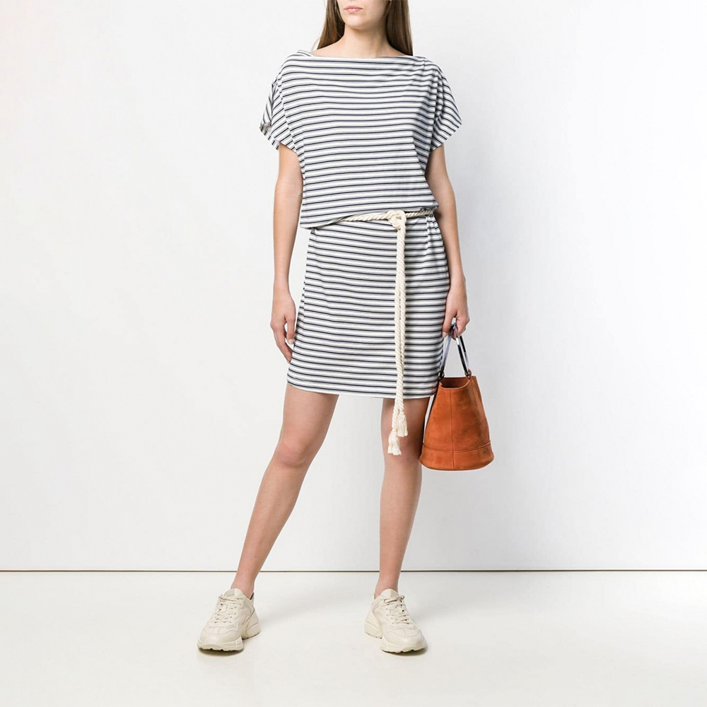 EA7 EMPORIO ARMANI JERSEY DRESS L Albastru Femei photo 4