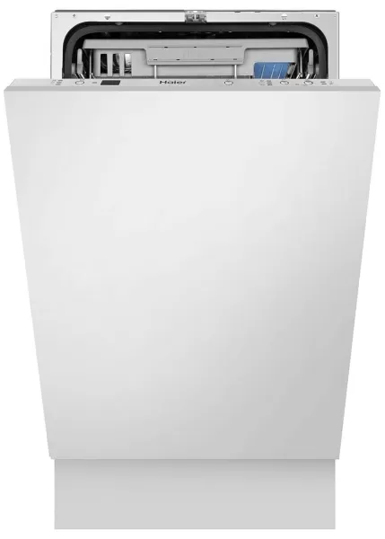 Посудомоечная машина встраиваемая Haier DW10-198BT2RU, 10 комплектов, 3программы, 44.7 см, A+, Серебристый