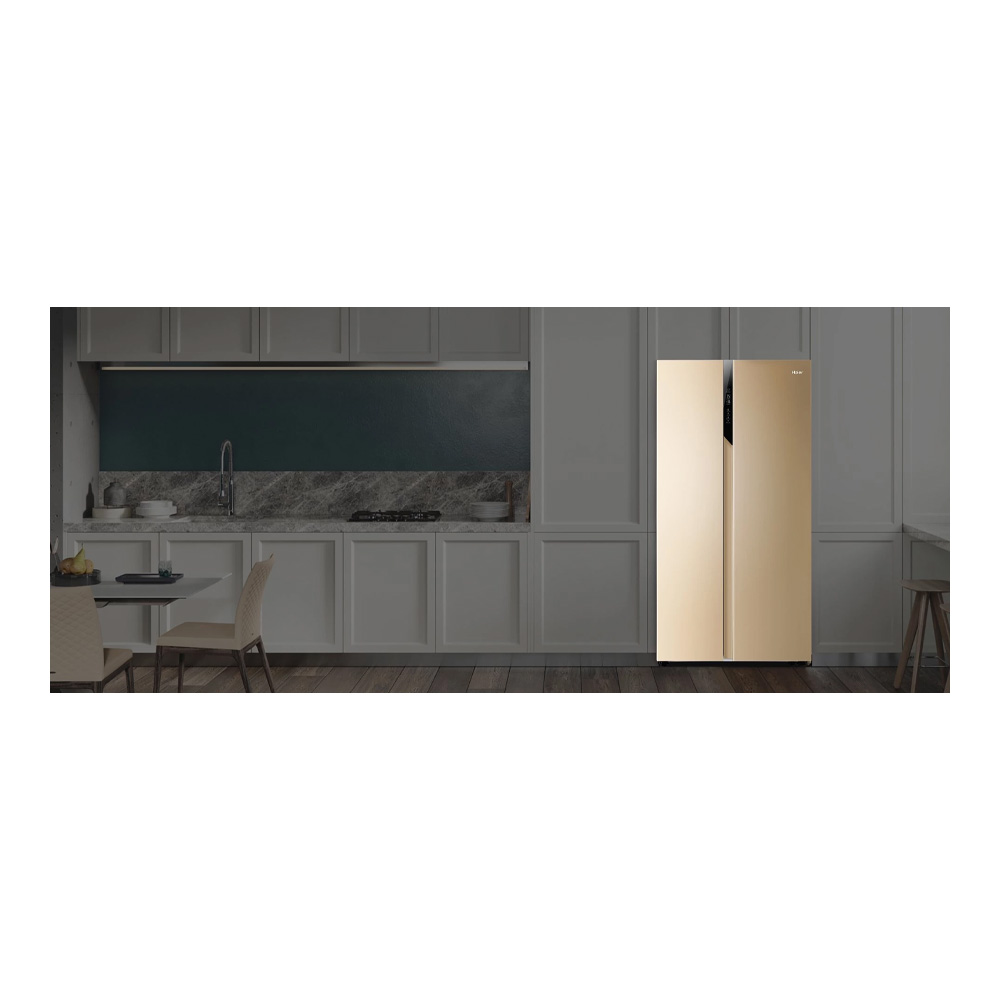 Frigider Side-by-Side Haier HRF-541DG7RU / 504 l / 177.5 cm / A+ / Auriu photo 8