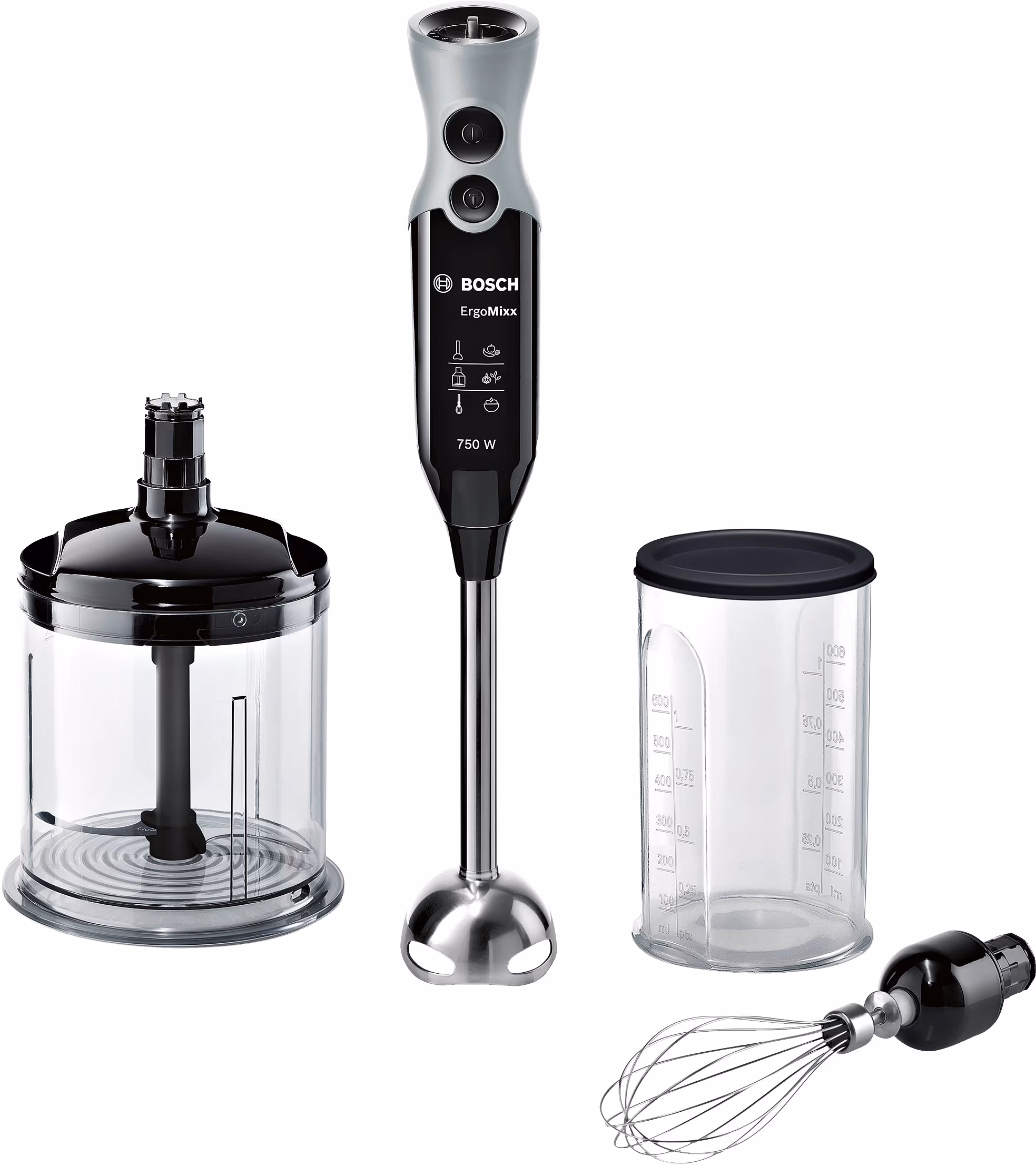 Blender Bosch MSM67160RU, 600 ml, 750 W, 12 trepte viteza, Negru 