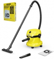 Пылесос моющий и с мешком Karcher WD2PlusV12+Filtru, 1000 Вт, Желтый thumbnav 1