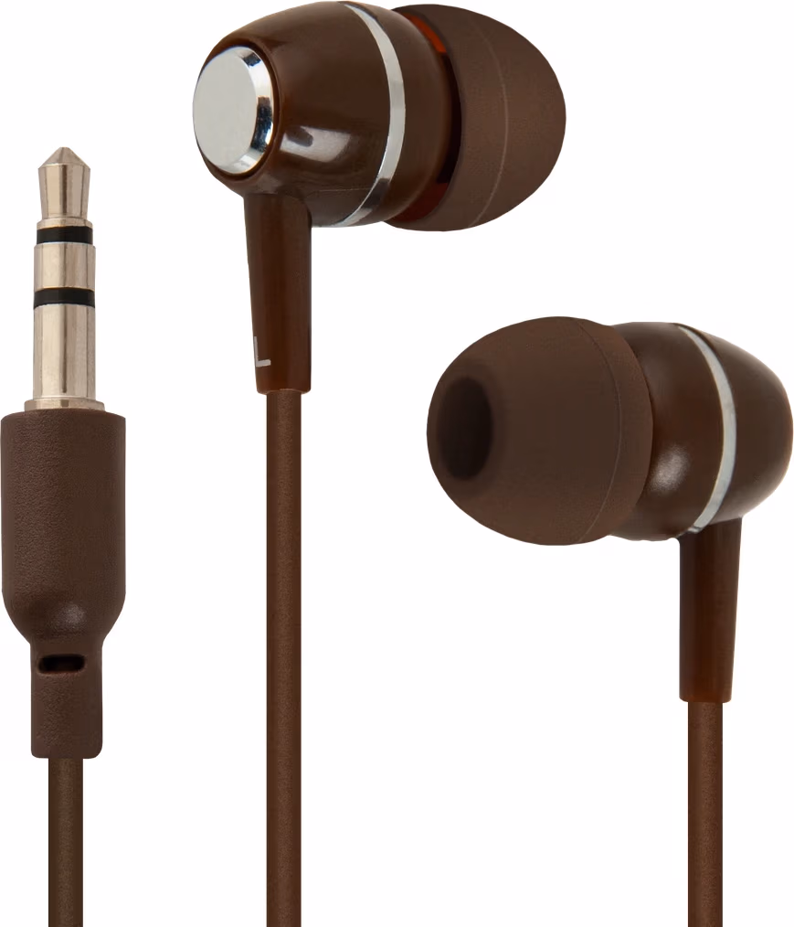 Casti cu fir Defender CoffeeBerry brown