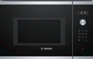 Встраиваемая микроволновая печь Bosch BFL553MSO, 25 л, 1450 Вт, Черный
