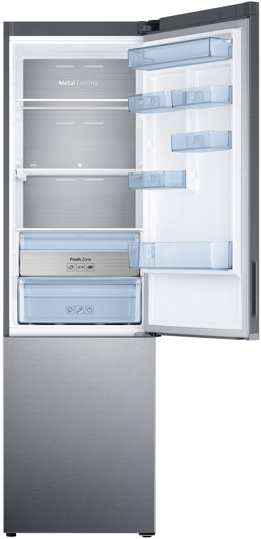 Frigider cu doua usi Samsung RB37K6221S4 / 367 l / 201 cm / A+ / Gri photo 3