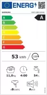 Mas. de spalat rufe standard Samsung WW11BB534DAES7, 11 kg, 1400 rot/min, A, Alb