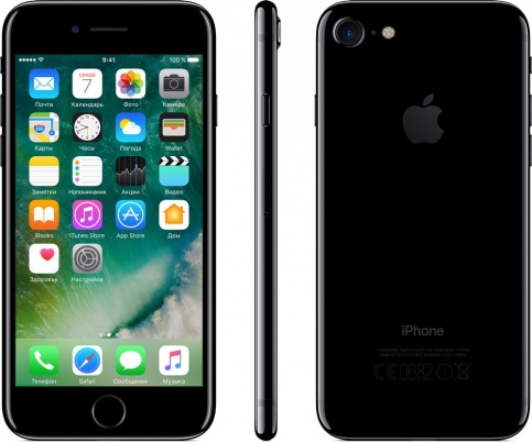 Smartphone Apple iPhone 7 / '' / 2 GB / 128 GB / Negru photo 2