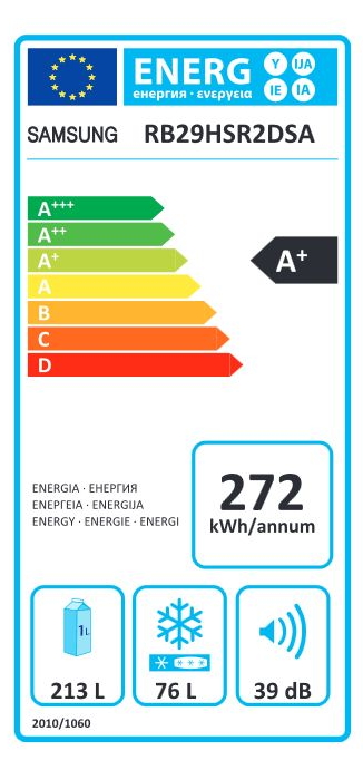 Frigider cu doua usi Samsung RB29HSR2DSA / 289 l / 177 cm / A+ / Gri photo 2