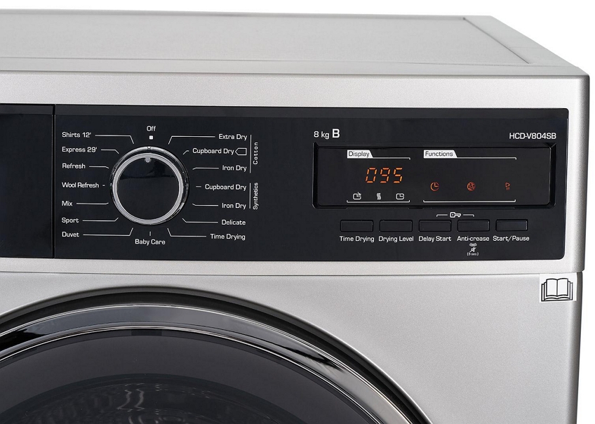 Masina de uscat rufe Heinner HCDV804SB / 8 kg / B / Gri photo 5
