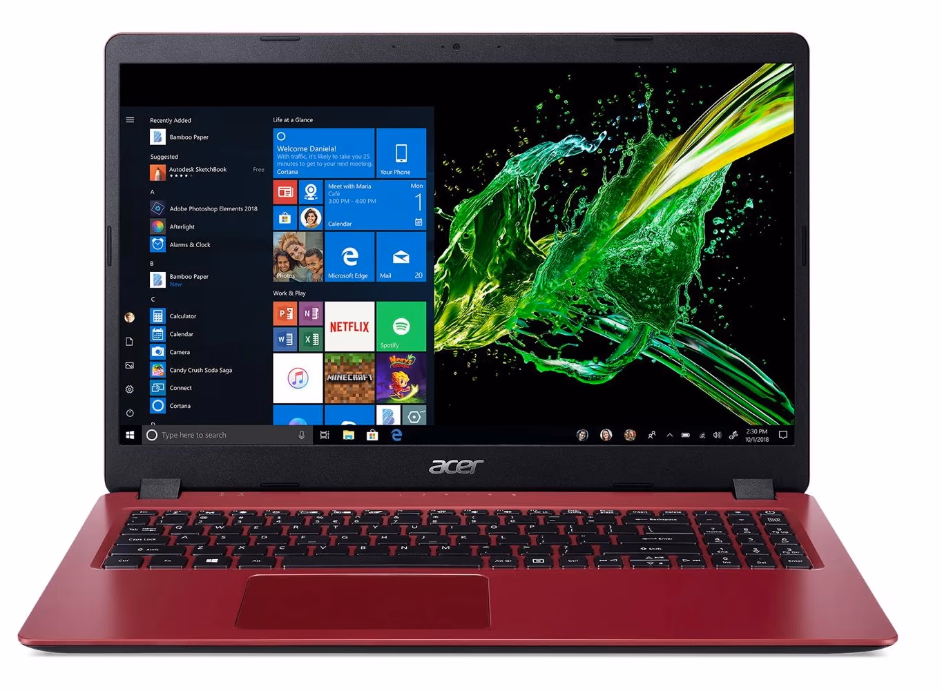 Ноутбук Acer Aspire A315-54-38SE, Core i3, 4 ГБ ГБ, Linux, Красный 