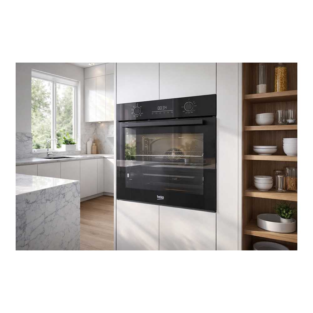 Встраиваемый духовой шкаф Beko BBIM18302BCSE / 72 л. / A+ / Черный photo 6