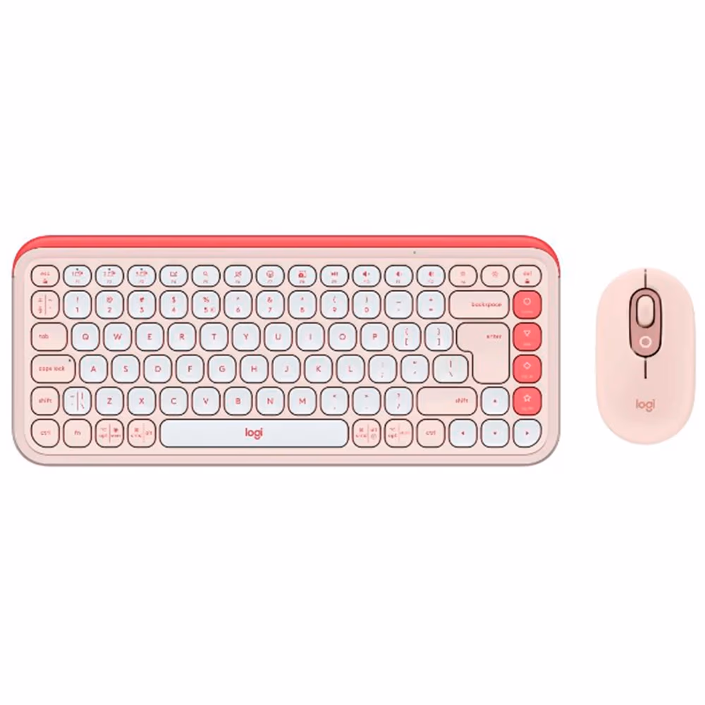 Клавиатура + мышь беспроводная Logitech POP ICON COMBO ROSE (920-013142) 