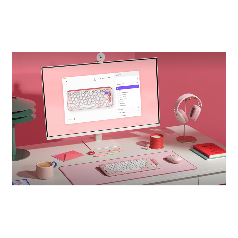 Клавиатура + мышь беспроводная Logitech POP ICON COMBO ROSE (920-013142) / Мембранная photo 5