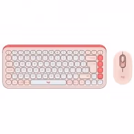 Клавиатура + мышь беспроводная Logitech POP ICON COMBO ROSE (920-013142)