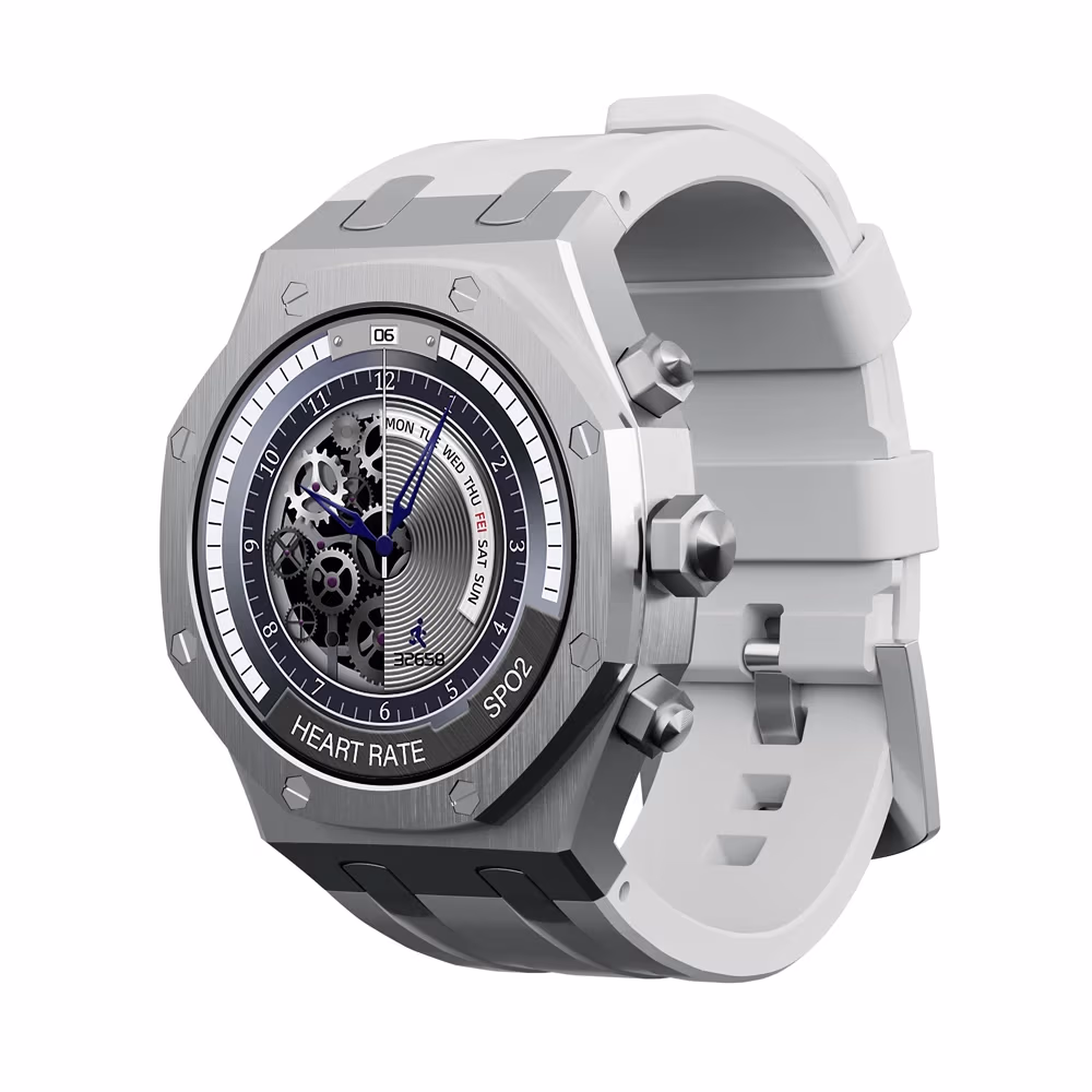 Charome Smart Watch HD Call T12 Amoled, Silver 