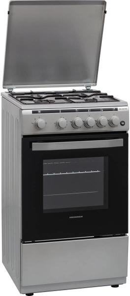 Газовая плита Heinner HFSC-V50LITGSL / 4 конфорок / 50 см / Серебристый photo 1 Газовая плита Heinner HFSC-V50LITGSL / 4 конфорок / 50 см / Серебристый photo 1