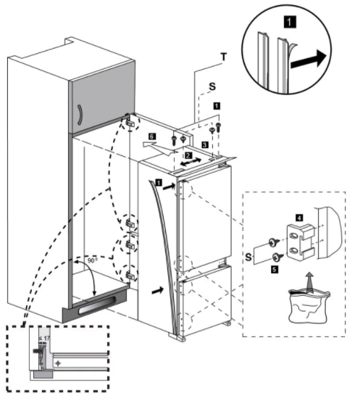 Frigider incorporabil Beko BCHA306E4SN, 289 l, 193.5 cm, E, Alb