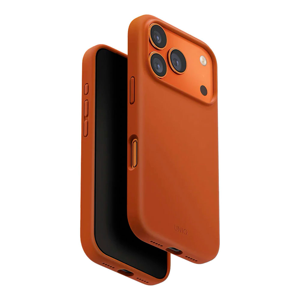 Чехол Uniq iPhone 17 Pro Max Hybrid Magclick Lino, Sunset Orange photo 1