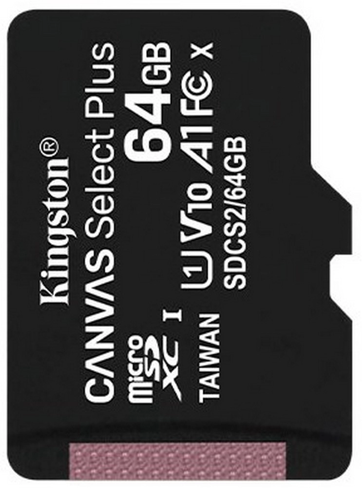 Карта памяти MicroSD Kingston Canvas Select Plus 64GB